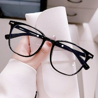 Erilles 大框显瘦眼镜亮黑框 +161升级防蓝光镜片