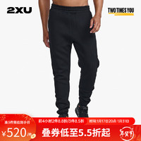 2XUCommute系列运动裤男士卫裤休闲直筒束脚针织裤长裤 黑色/黑标 L