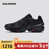 salomon 萨洛蒙 男款 户外运动防水透气贴合竞速越野跑鞋 SPEEDCROSS 6 GTX 黑色