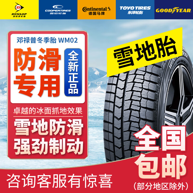 DUNLOP 邓禄普 轮胎/汽车轮胎/雪地胎195/60R16 89S WINTERMAXX WM02