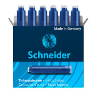 施耐德（Schneider）钢笔墨囊墨水胆非碳素不堵笔德国欧标钢笔适用 蓝色 1盒/6支装6603