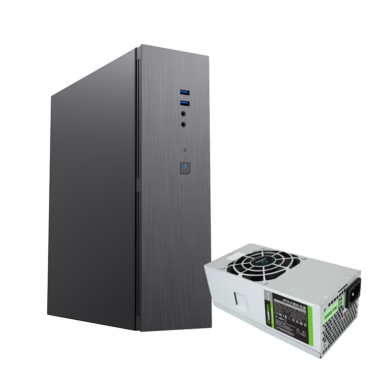 GAMEMAX 商祺S1黑色8L电脑机箱电源套装EMI信创（可/Matx/USB3.0/配275W/配风扇/商用系统集成） 商祺S1|275W|简约为先