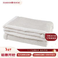 HARBOR HOUSE 美式家居简约午睡毯沙发盖毯法兰绒羊羔毛双面披毯子 灰色/白色 150X200cm