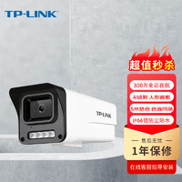 TP-LINK 监控摄像头 300万高清全彩夜视POE供电监控器室外户外可拾音防水移动侦测摄像机 TL-IPC534EP-W4