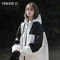 FOREVER 21 夹克男秋季潮流休闲登山服户外运动冲锋衣情侣外套 黑色 XL码