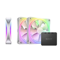 NZXT 恩杰F120 RGB DUO 三包套装风扇 机箱水冷风扇 内含控制器 白色