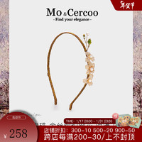 奢蔻（Cercoo）Mo&Cercoo丁香晶梦系列发箍工艺水晶手工串珠淡水珍珠 香槟色