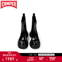 CAMPER 看步 女鞋BCN冬季新款增高切尔西靴复古高级弹力软底中筒靴 黑色001 38
