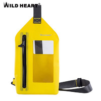 WILD HEART狂野之心游泳防水手机袋潜水手机腰包漂流包可拍照触屏手机套大号 黄色