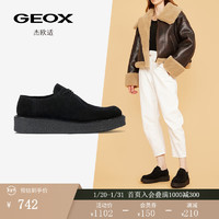 GEOX 杰欧适 女鞋2023秋季日常舒适简约潮流时尚休闲鞋D36VED 黑色C9999 37