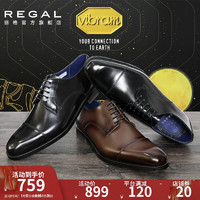 REGAL 丽格 日本品牌系带办公室圆头日系男士皮鞋J256 DBRJ(深褐色) 40(250)