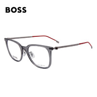 HUGO BOSS光学镜框女透明灰色镜框银色镜腿近视眼镜架眼镜框1360F KB7 52MM 透明灰色镜框银色镜腿KB7