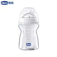 chicco 智高 婴儿玻璃奶瓶宝宝防摔爆防胀气进口0一6月以上新生奶嘴