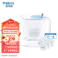 BRITA 碧然德 设计师滤水壶3.5L设计师水壶蓝+标准版滤芯5枚(到手1壶6芯)