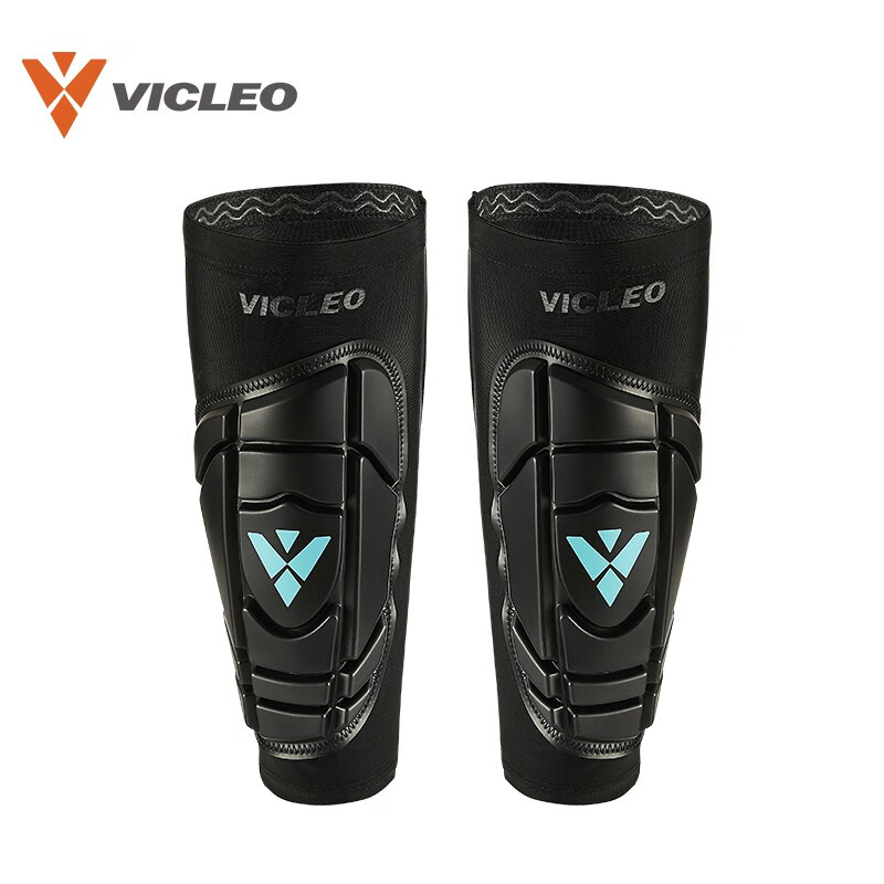 维克利奥VICLEO 足球护腿板儿童护板插青少年护具一对装 V819219 黑色S码