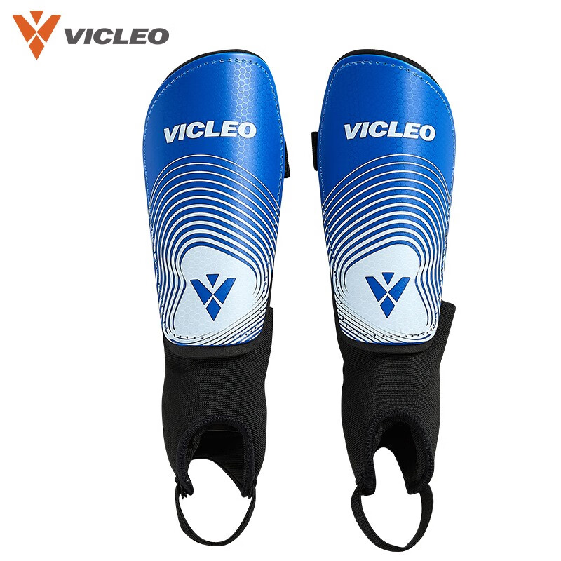 维克利奥（VICLeO）足球护腿板儿童运动护板插足球护具一对装靓蓝色S码（绑带+护踝） 靓蓝色S码（带绑带+护踝）