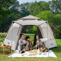 原始人 戶外便攜式折疊野營裝備野餐大全自動加厚防雨