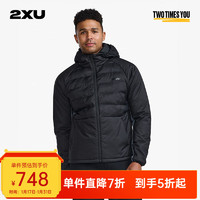 2XU2XU Commute系列男士可收纳保暖夹克加厚运动通勤舒适户外防寒服 黑色 S