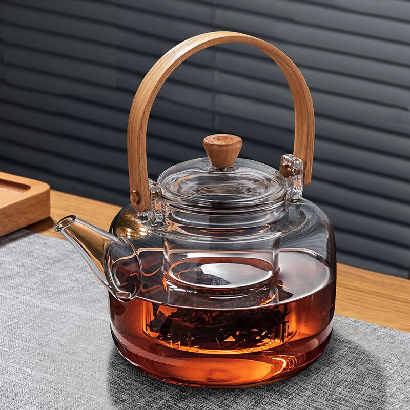 TEAHUE 忆壶茶 茶壶煮茶器 泡茶壶玻璃茶具 900ML