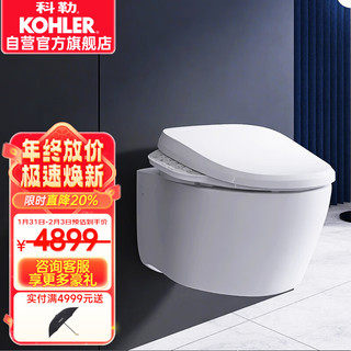 科勒（KOHLER）智能壁挂式马桶挂墙坐便器隐藏水箱嵌入墙排直冲马桶25255+18649