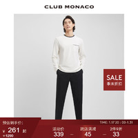 CLUB MONACO 摩纳哥会馆 男装罗纹拼色圆领口袋长袖简约T恤