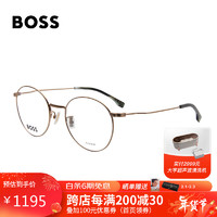 HUGO BOSS光学眼镜框男女款全框超轻圆框近视眼镜框1514G AOZ 51mm 哑光金色AOZ