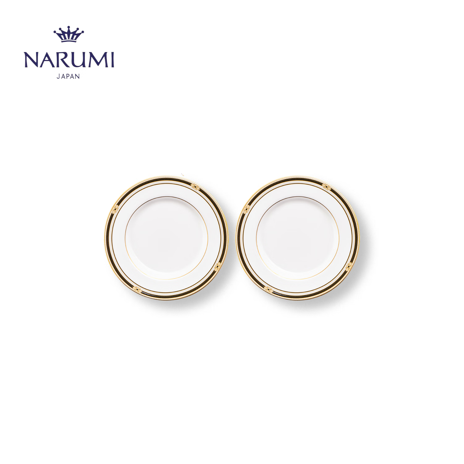 NARUMI/鸣海 Windsor系列 面包碟/长圆形盘/调味碟/盘/汤盘 骨瓷 釉中彩 16cm碟(2只)/51289-1214G无盒