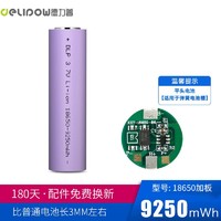 德力普（Delipow）18650锂电池 3.7V/4.2V充电电池大容量带保护板强光手电筒电池通用 平头电池9250mWh【带保护板】
