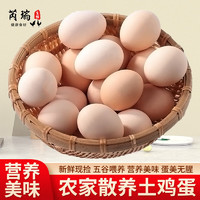 芮瑞 农家散养新鲜现捡鸡蛋笨鸡蛋谷物柴鸡蛋初生蛋 20枚0.8kg