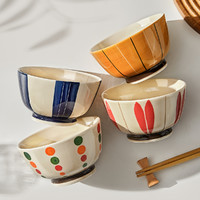 墨色 日式陶瓷饭碗家用2023新款特别好看的米饭碗吃饭碗礼盒小碗
