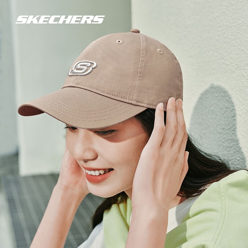 斯凯奇（Skechers）男女同款棒球帽L124U078 浅褐灰色/0446 均码
