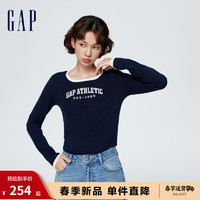 Gap 盖璞 女装春季2024天鹅颈针织衫891639上衣 海军蓝 165/84A(M)亚洲尺码