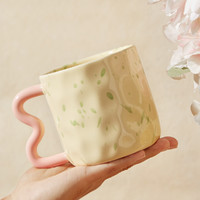 墨色 陶瓷马克杯喝水杯家用杯子女生办公室咖啡杯高级感小众茶杯