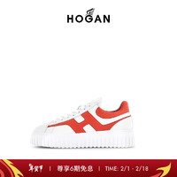 HOGAN H-STRIPES系列 男士低帮休闲鞋 HXW6450FE90LE92AS1 白/红 42