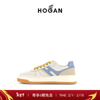 HOGAN 鞋2024早春H630系列时尚休闲运动板鞋 白/蓝/灰 男款 39.5