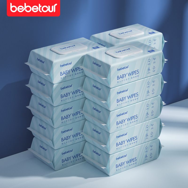 BebeTour 手口湿巾80抽*15包抽取式婴儿湿巾纸无刺激