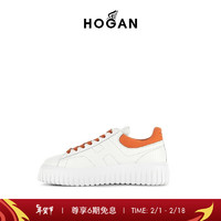 HOGAN H-STRIPES系列 男士低帮休闲鞋 HXM6450FC60 橙尾 41.5