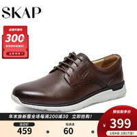 SKAP 圣伽步 皮鞋男士商务正装英伦休闲鞋A2D01CM1 棕色 41