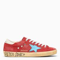 Red and blue suede Super-Star sneakers