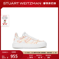 STUART WEITZMAN SW STRT WZMN LOW-TOP 早春字母涂鸦印花运动小白鞋