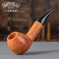 沙芬（SAVINELLI）意大利手工石楠木烟斗签字6级高档男士 【一斗一型】【手工礼盒04号】