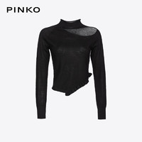 PINKO 品高 女装挖肩不规则长袖针织衫102119A189