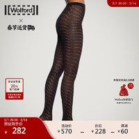 Wolford/沃尔福特Ajoure几何镂空设计花纹舒适连裤袜13064 7005 黑色 XS