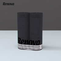 Renova 葡萄牙进口彩色檀香卷纸有芯家用手纸厕所卫生纸3层6卷 性感黑