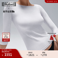 Wolford/沃尔福特Cordoba春秋款七分袖内搭套头打底衫上衣女55036 1001 白色 XS