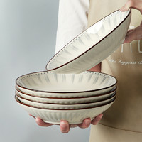 墨色 日式陶瓷盘子菜盘家用2022新款碟子餐盘鱼盘米饭碗高级感餐具套装