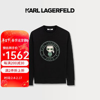 KARL LAGERFELD 卡尔拉格斐2023秋经典LOGO老佛爷男装休闲卫衣 3003 黑色 48