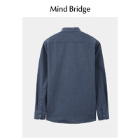 Mind Bridge MindBridge百家好春季衬衣男士长袖衬衫2024新款商务正装通勤上衣（春款）