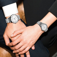 艾美 情侶對表瑞士機械手表時尚典雅防水大三針精鋼腕表 LC6067/LC6063-SS002-110