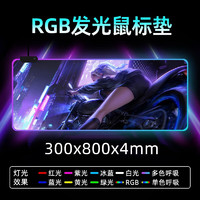 XINMENG 新盟 RGB发光鼠标垫游戏电竞超大高达国家队02女生男生动漫二次元赛博垫